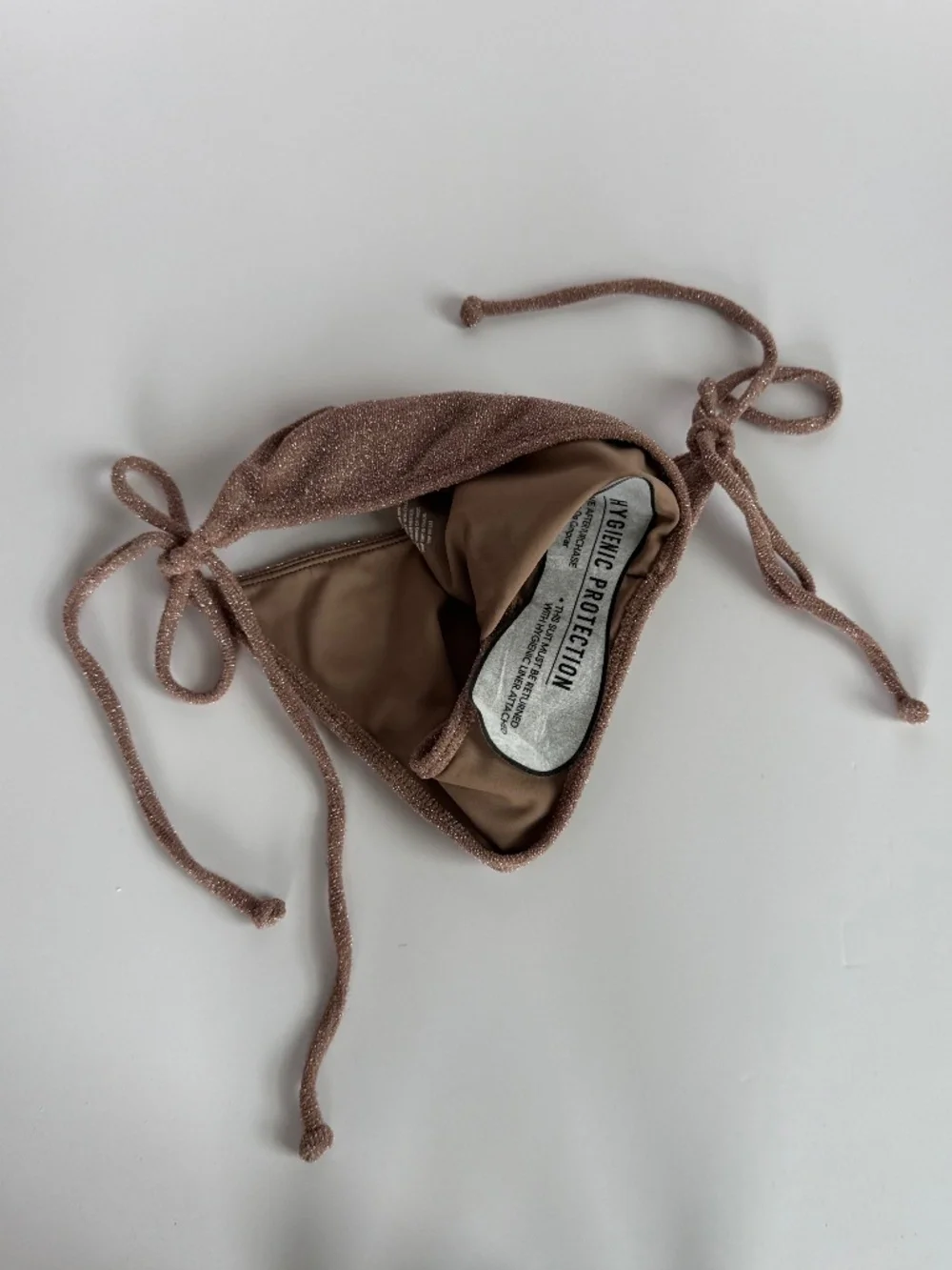 PacSun Swim Metallic Brown Side-Tie Bikini Bottom Size S NWOT